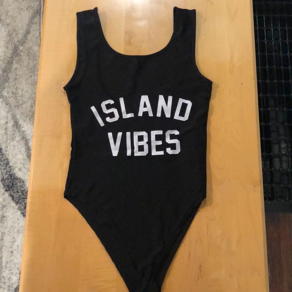 Island vibes one piece bathing suit